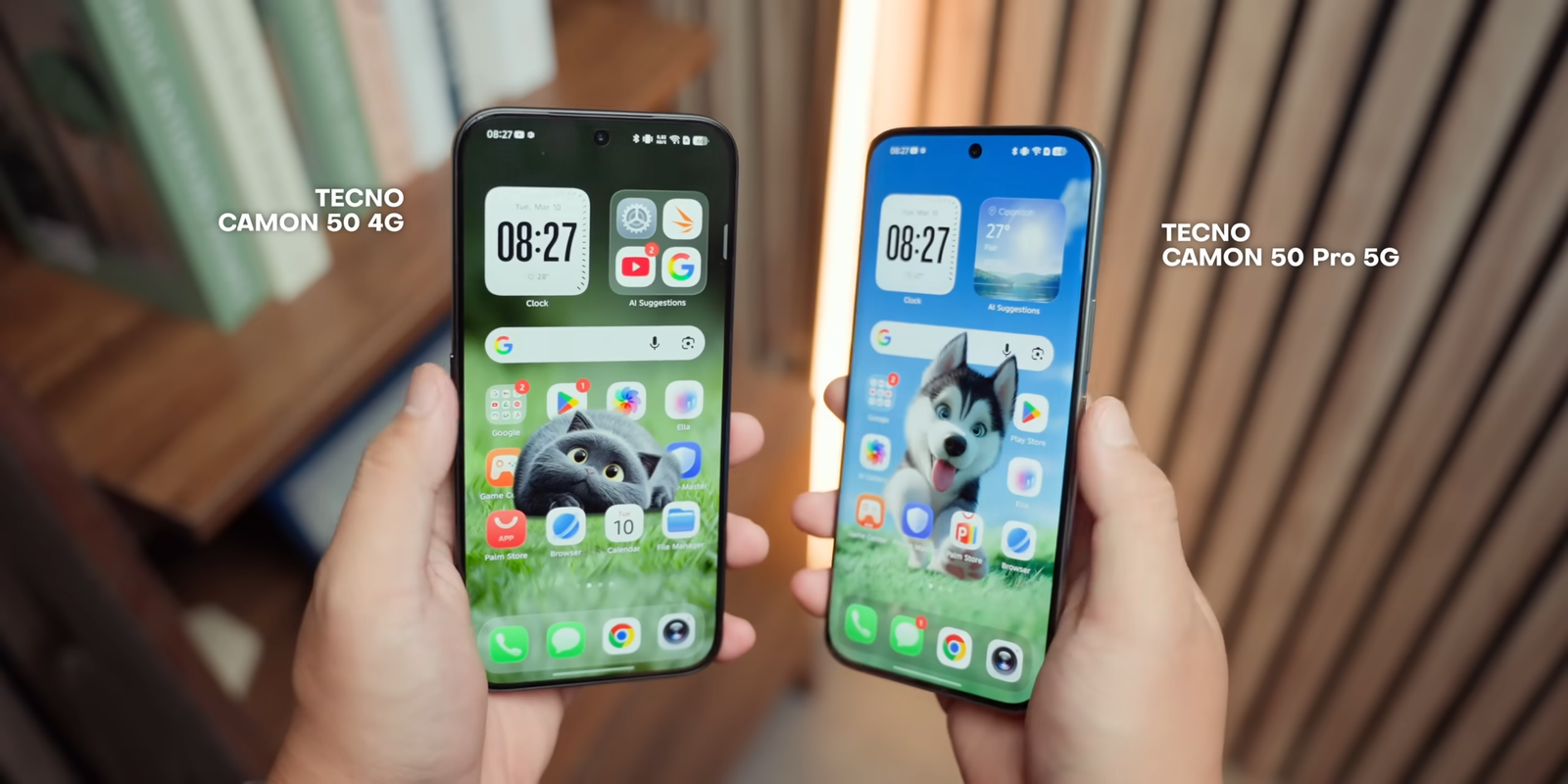 Perbandingan flat screen Camon 50 vs curved screen Camon 50 Pro