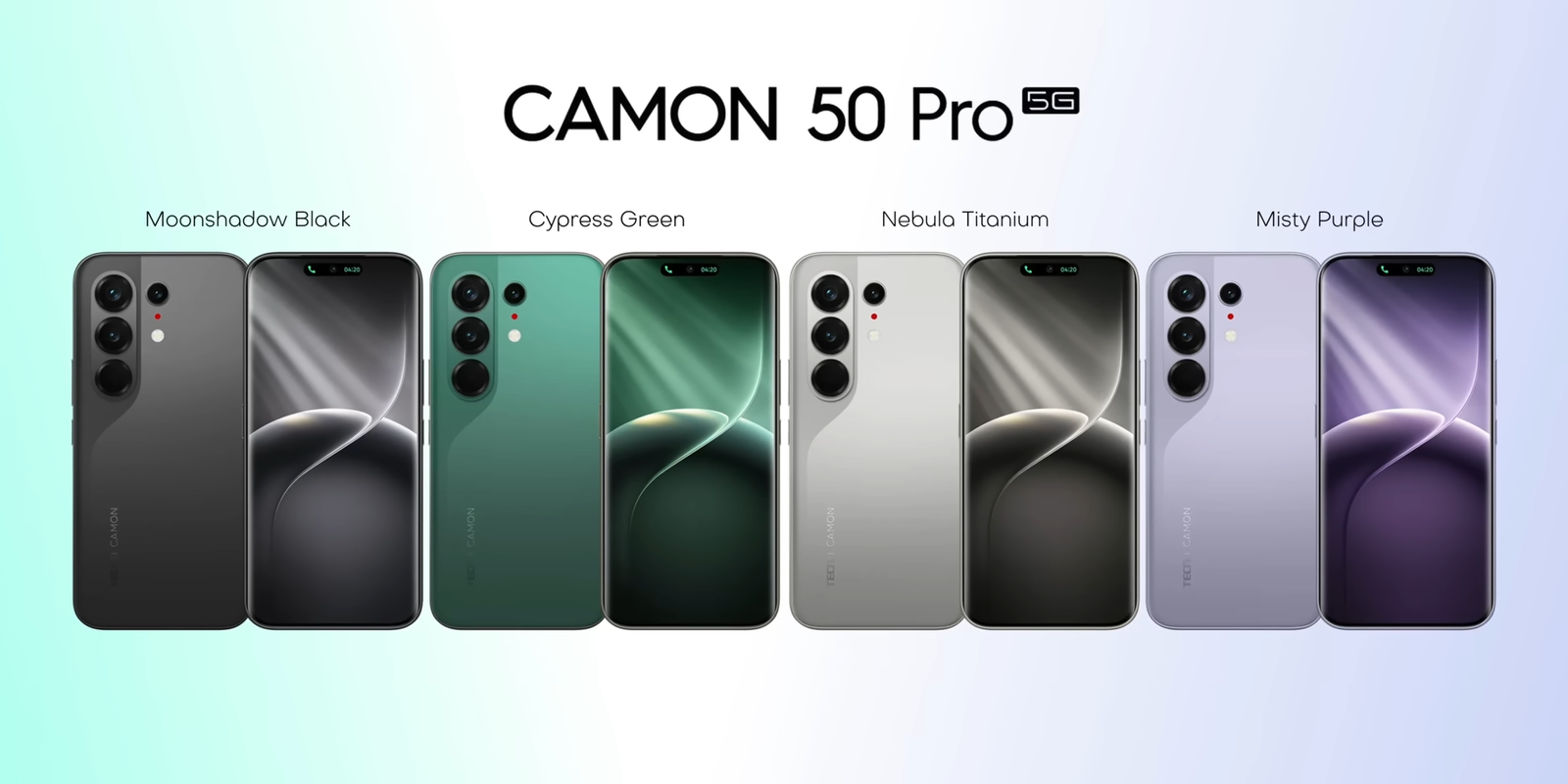 Camon 50 Pro 5G tersedia dalam empat pilihan warna