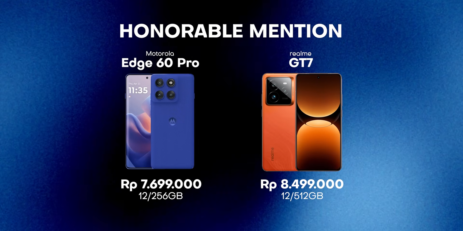 Motorola Edge 60 Pro dan Realme GT7, dua honorable mention di 8 jutaan dengan keunggulan masing-masing