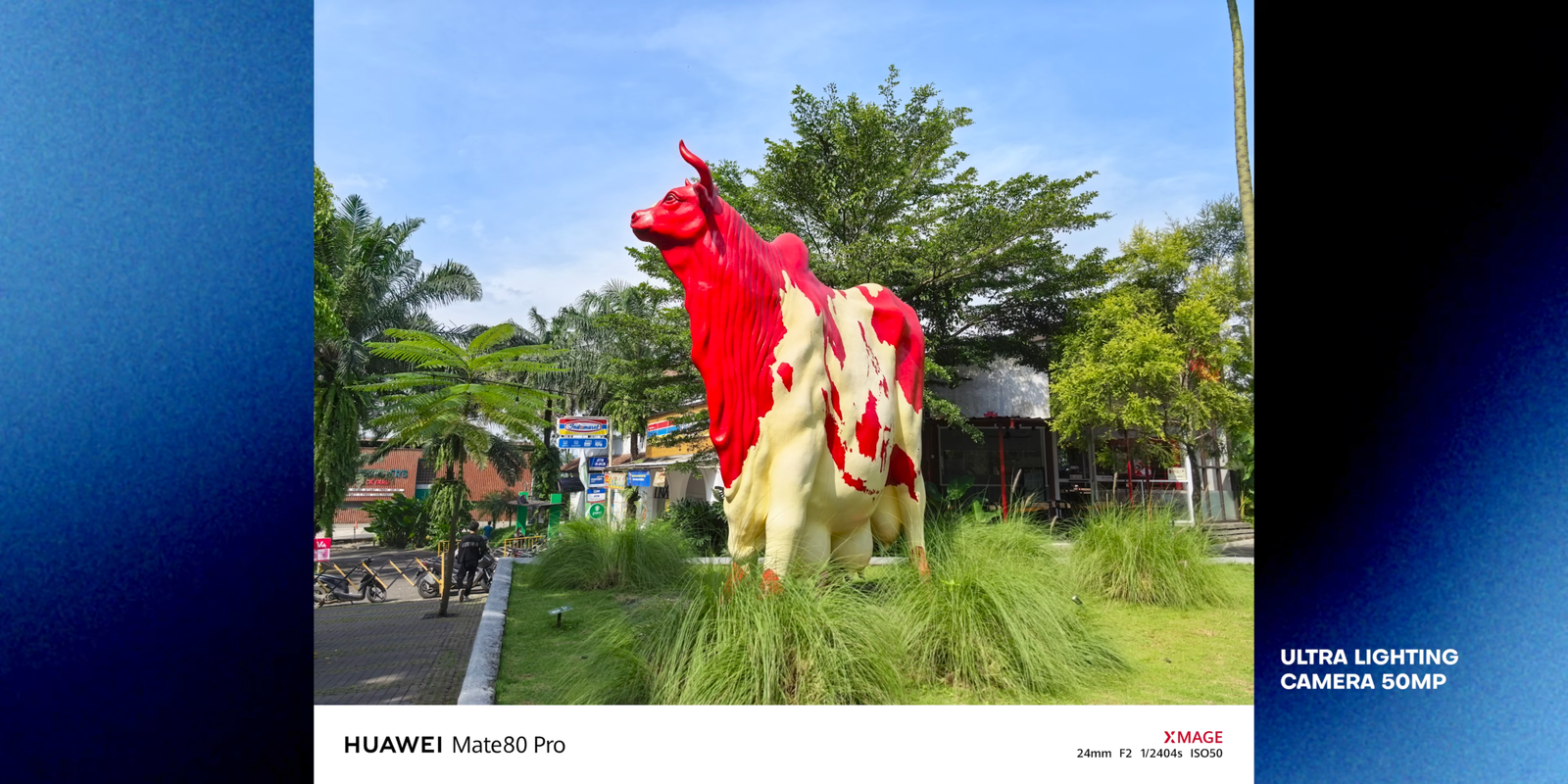 Hasil kamera utama Huawei Mate 80 Pro menangkap warna outdoor yang cerah dengan detail yang tetap natural