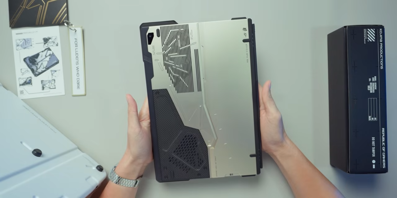 Tampilan fisik bodi dari tablet gaming ASUS ROG Flow Z13 KGP