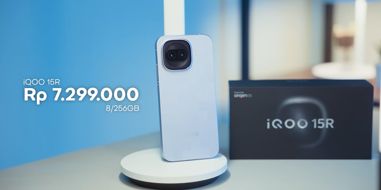Harga varian 8/256GB iQOO 15R ada di Rp7.299.000