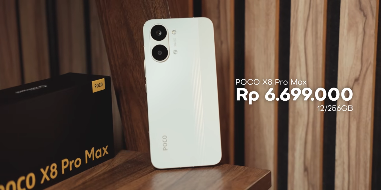 Harga varian 256GB POCO X8 Pro Max ada di Rp6.699.000