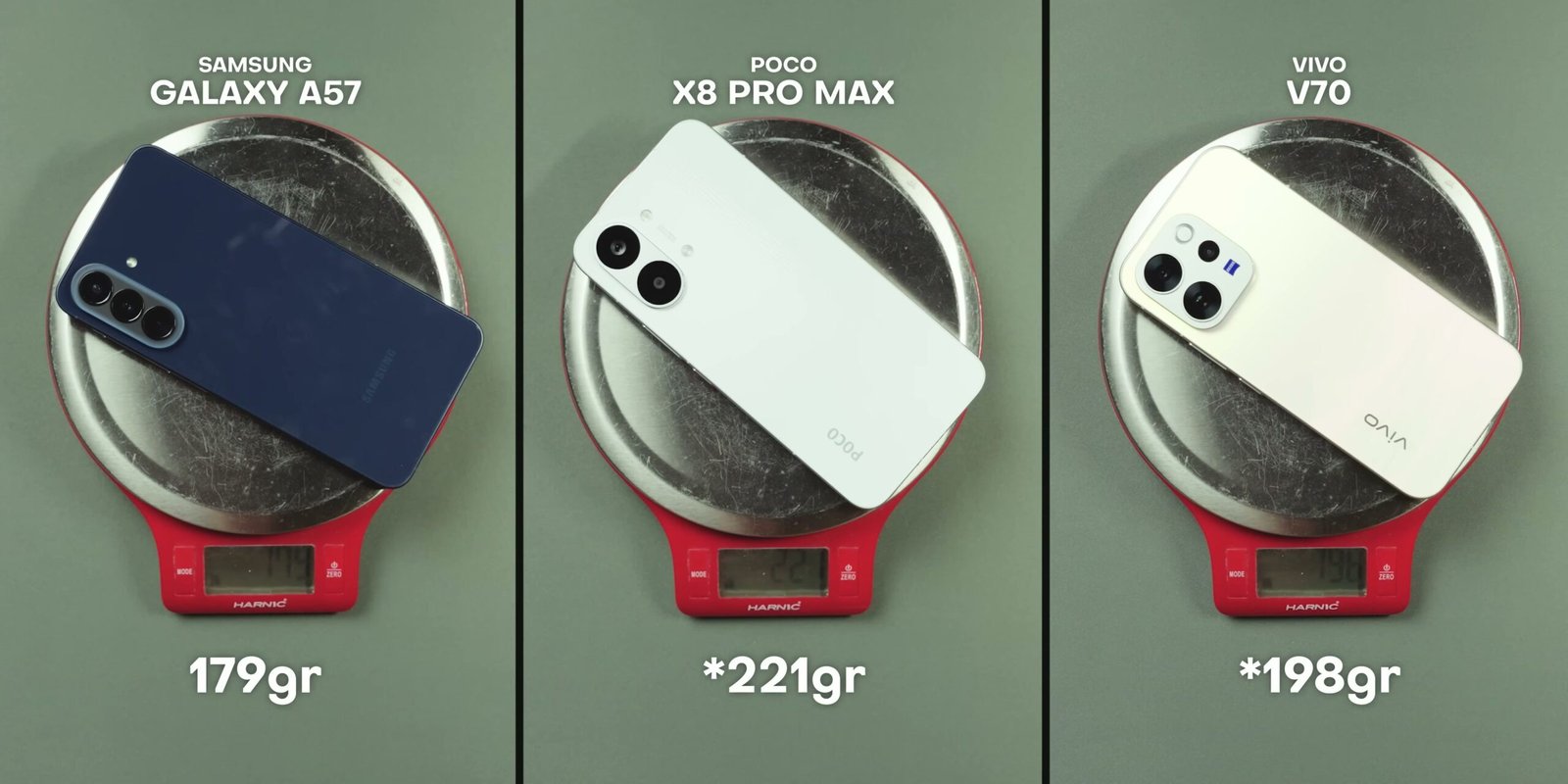 Perbandingan dimensi dan build quality ketiga smartphone