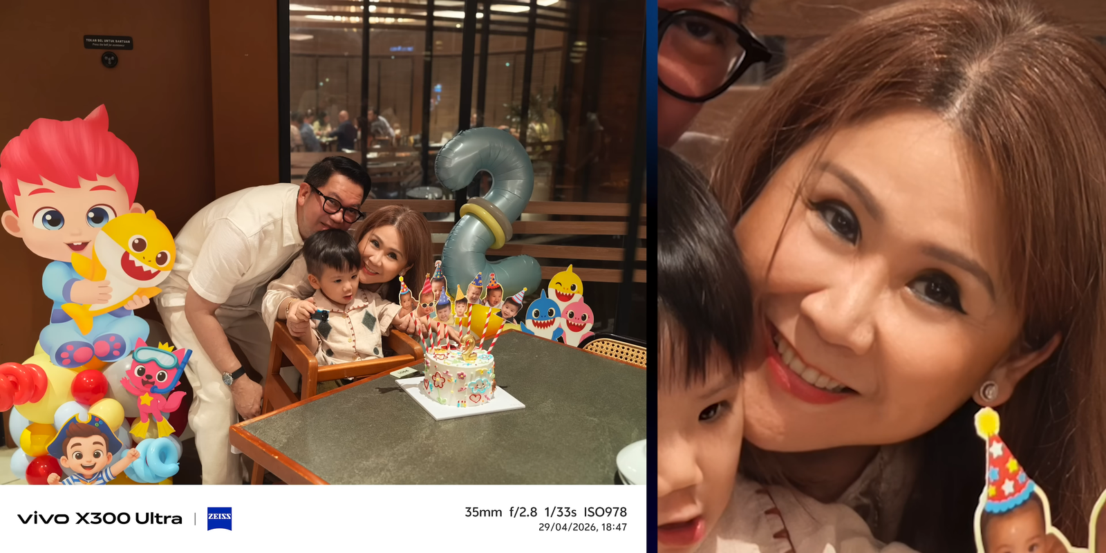 Hasil kamera utama Vivo X300 Ultra untuk portrait keluarga di kondisi indoor