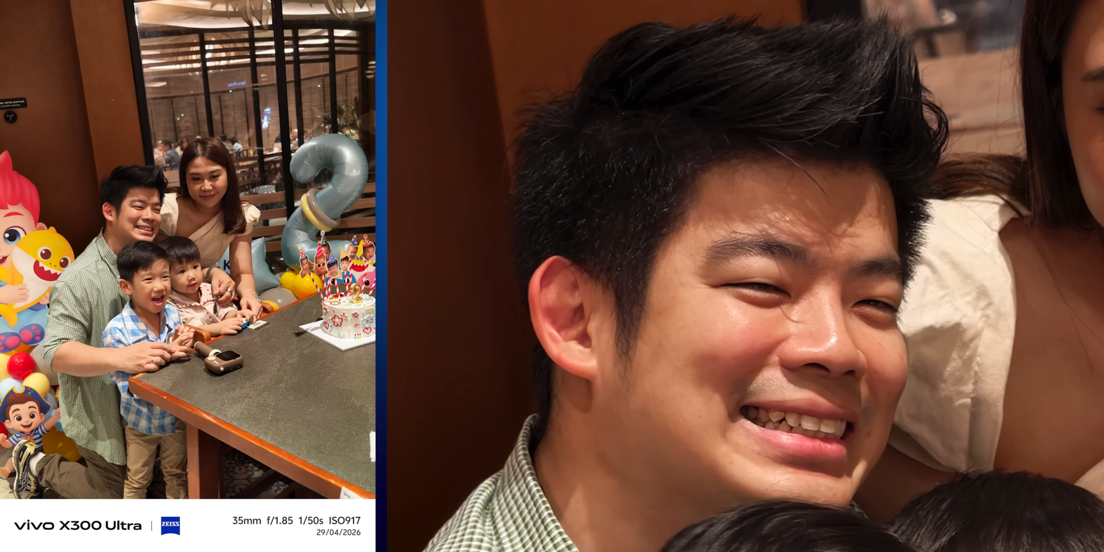 Hasil portrait keluarga dari kamera utama Vivo X300 Ultra dengan detail wajah yang tajam
